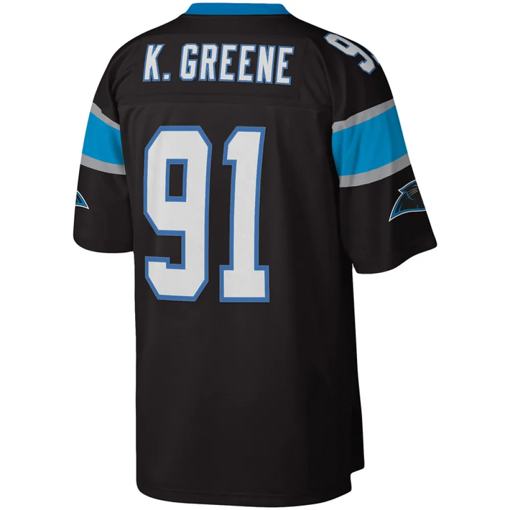 Carolina Panthers Kevin Greene Mitchell &Ness Black Big &Tall 96 Retired Player Replica Jersey