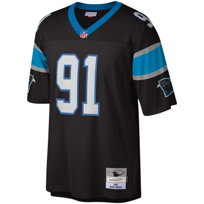 Men's Carolina Panthers Kevin Greene Mitchell & Ness Black Legacy Replica Jersey 01