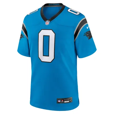 Men's Carolina Panthers Brian Burns Nike Blue Alternate Game Jersey 01