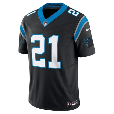 Men's Carolina Panthers Jeremy Chinn Nike Black Vapor F.U.S.E. Limited Jersey 01