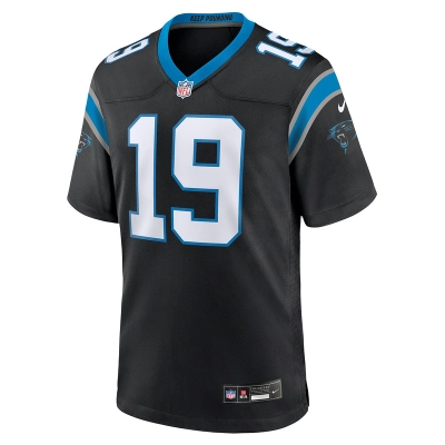 Men's Carolina Panthers Adam Thielen Nike Black Team Game Jersey 01