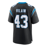 Men's Carolina Panthers Luiji Vilain Nike Black Game Jersey