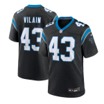 Men's Carolina Panthers Luiji Vilain Nike Black Game Jersey