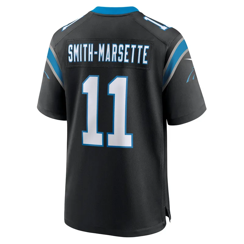 Men's Carolina Panthers Ihmir Smith-Marsette Nike Black Team Game Jersey