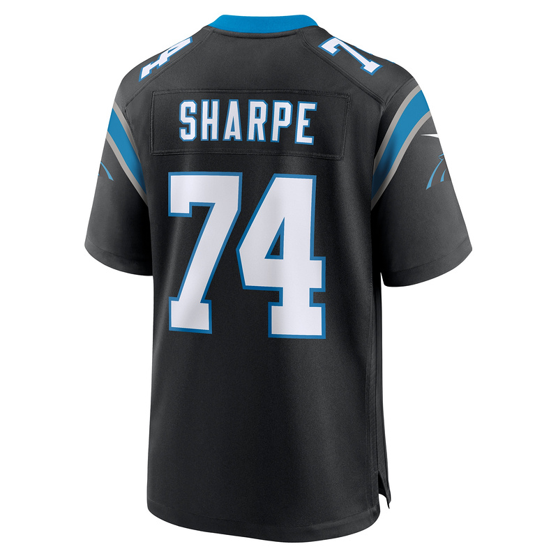 Men's Carolina Panthers David Sharpe Nike Black Team Game Jersey