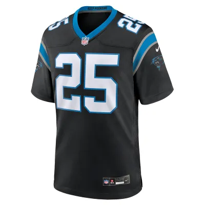 Men's Carolina Panthers Xavier Woods Nike Black Team Game Jersey 01