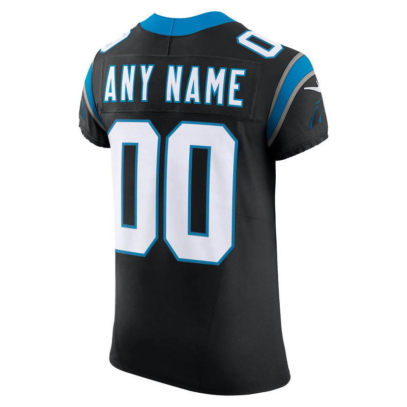 Men's Carolina Panthers Nike Black Vapor F.U.S.E. Elite Custom Jersey