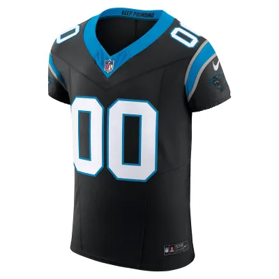 Men's Carolina Panthers Nike Black Vapor F.U.S.E. Elite Custom Jersey 01