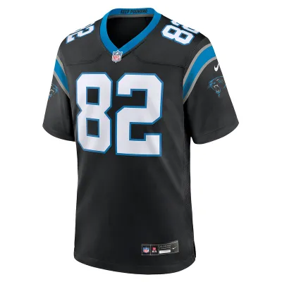 Men's Carolina Panthers Tommy Tremble Nike Black Team Game Jersey 01