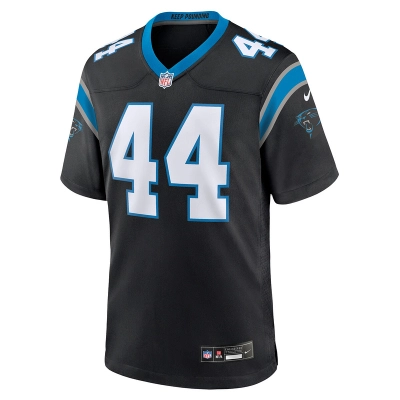 Men's Carolina Panthers J.J. Jansen Nike Black Team Game Jersey 01