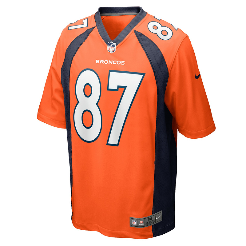 Men's Denver Broncos David Sills Nike Orange Team Game Jersey