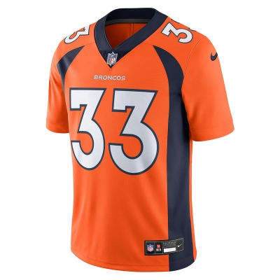 Men's Denver Broncos Javonte Williams Nike Orange Vapor Untouchable Limited Jersey 01