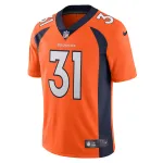Men's Denver Broncos Justin Simmons Nike Orange Vapor Limited Jersey