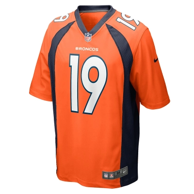 Men's Denver Broncos Marvin Mims Jr Nike Orange Team Game Jersey 01