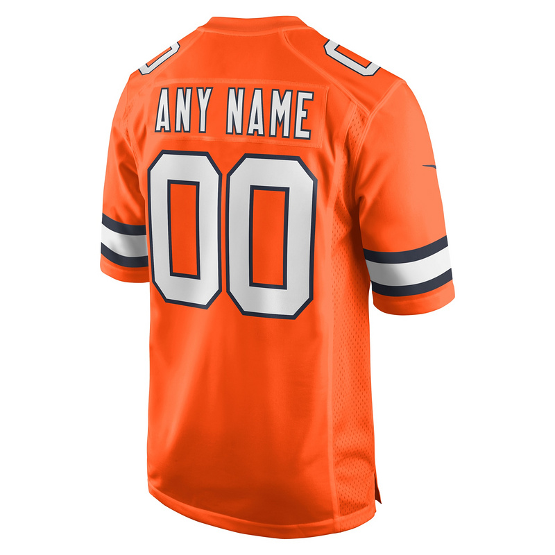 Men's Denver Broncos Nike Orange Alternate Custom Game Jersey