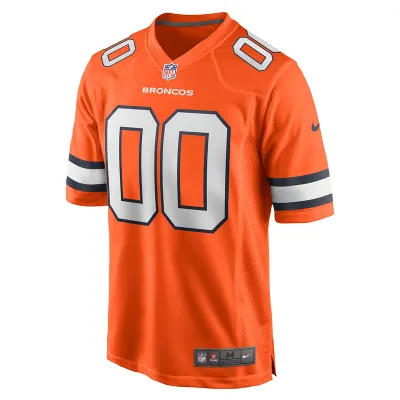 Men's Denver Broncos Nike Orange Alternate Custom Game Jersey 01