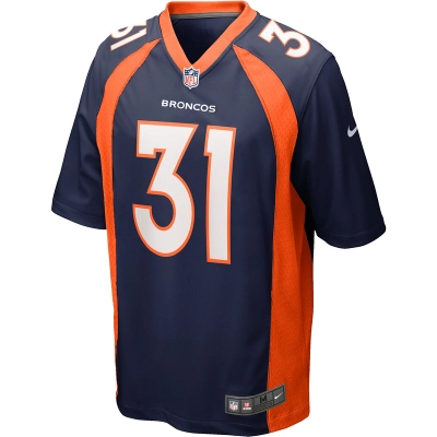 Men's Denver Broncos Justin Simmons Nike Navy Alternate Game Jersey 01