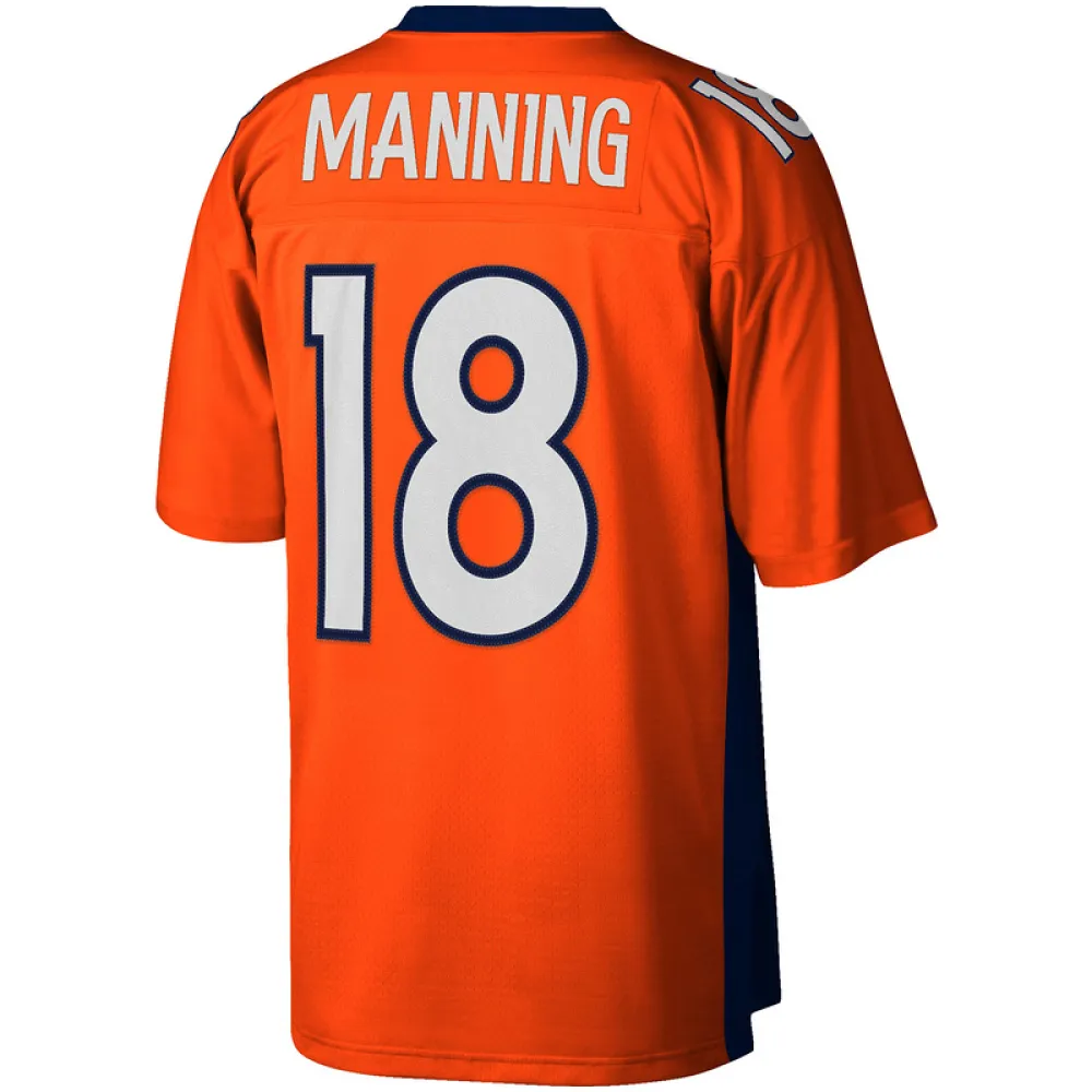 Men's Peyton Manning Mitchell & Ness Orange Big & Tall 2015 Retired Player Replica Jersey