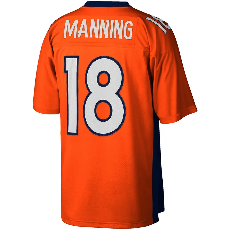 Men's Peyton Manning Mitchell & Ness Orange Big & Tall 2015 Retired Player Replica Jersey