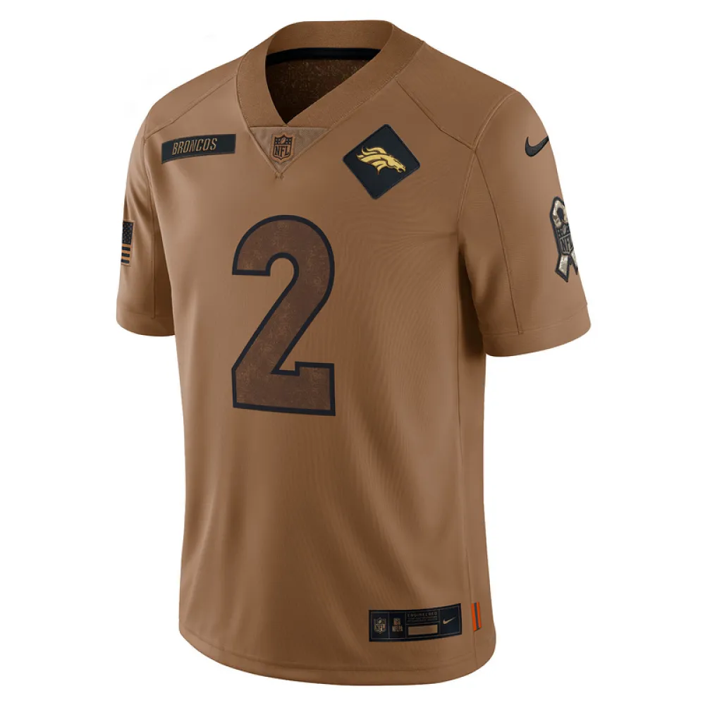 Men's Denver Broncos Patrick Surtain II Nike Brown 2023 Salute To Service Limited Jersey