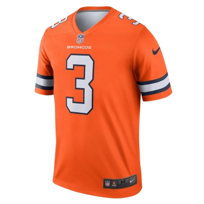 Men's Denver Broncos Russell Wilson Nike Orange Alternate Legend Jersey 01