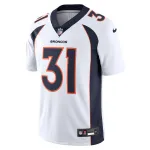Men's Denver Broncos Justin Simmons Nike White Vapor Untouchable Limited Jersey