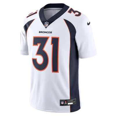 Men's Denver Broncos Justin Simmons Nike White Vapor Untouchable Limited Jersey 01