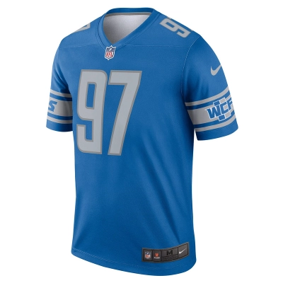Men's Detroit Lions Aidan Hutchinson Nike Blue Legend Jersey 01