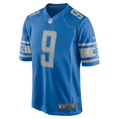 Men's Detroit Lions Jameson Williams Nike Blue Player Game Jersey 01
