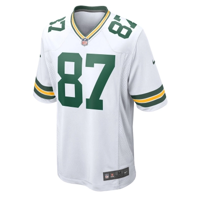 Men's Green Bay Packers Romeo Doubs Nike White Game Player Jersey 01