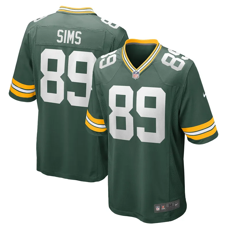 Men's Green Bay Packers Ben Sims Nike Green Team Game Jersey