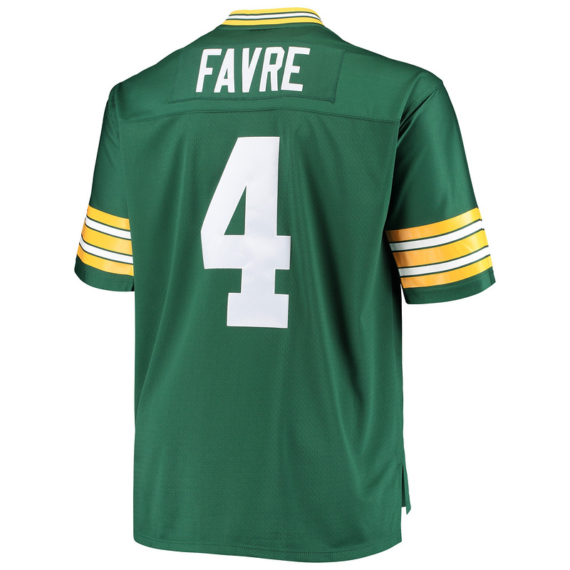 Men's Brett Favre Mitchell & Ness Green Big & Tall 1996 Retired Player Replica Jersey