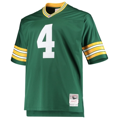 Men's Brett Favre Mitchell & Ness Green Big & Tall 1996 Retired Player Replica Jersey 01