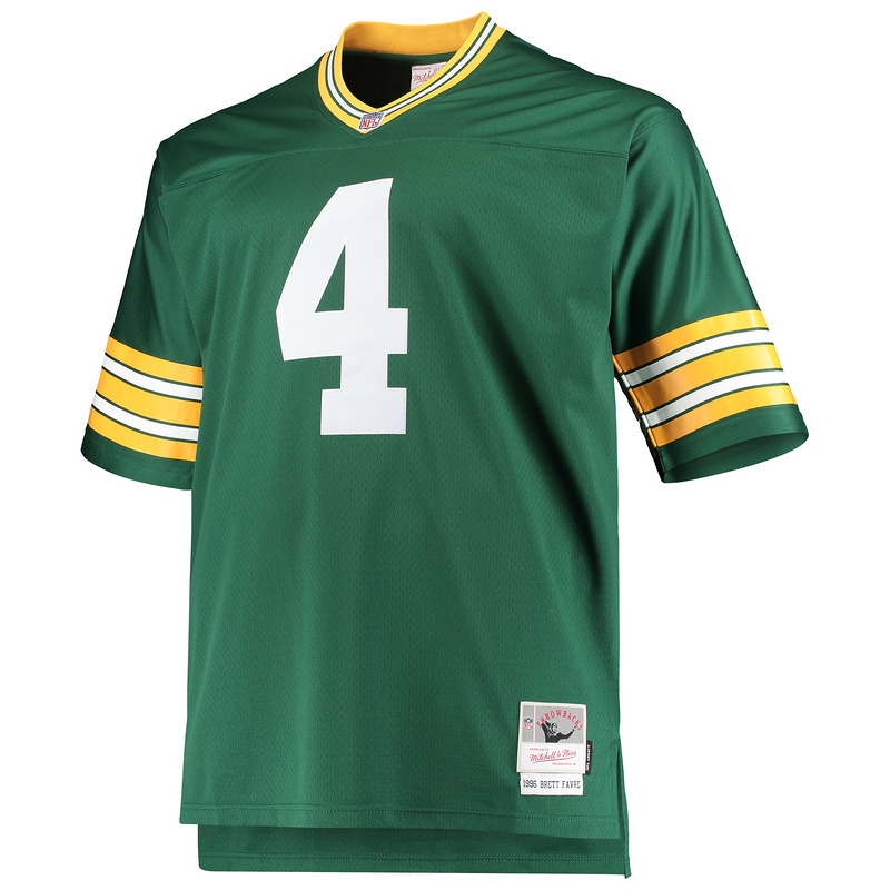 Men's Brett Favre Mitchell & Ness Green Big & Tall 1996 Retired Player Replica Jersey