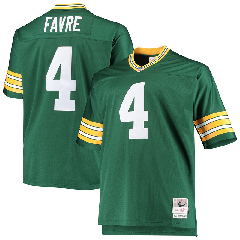 Men's Brett Favre Mitchell & Ness Green Big & Tall 1996 Retired Player Replica Jersey