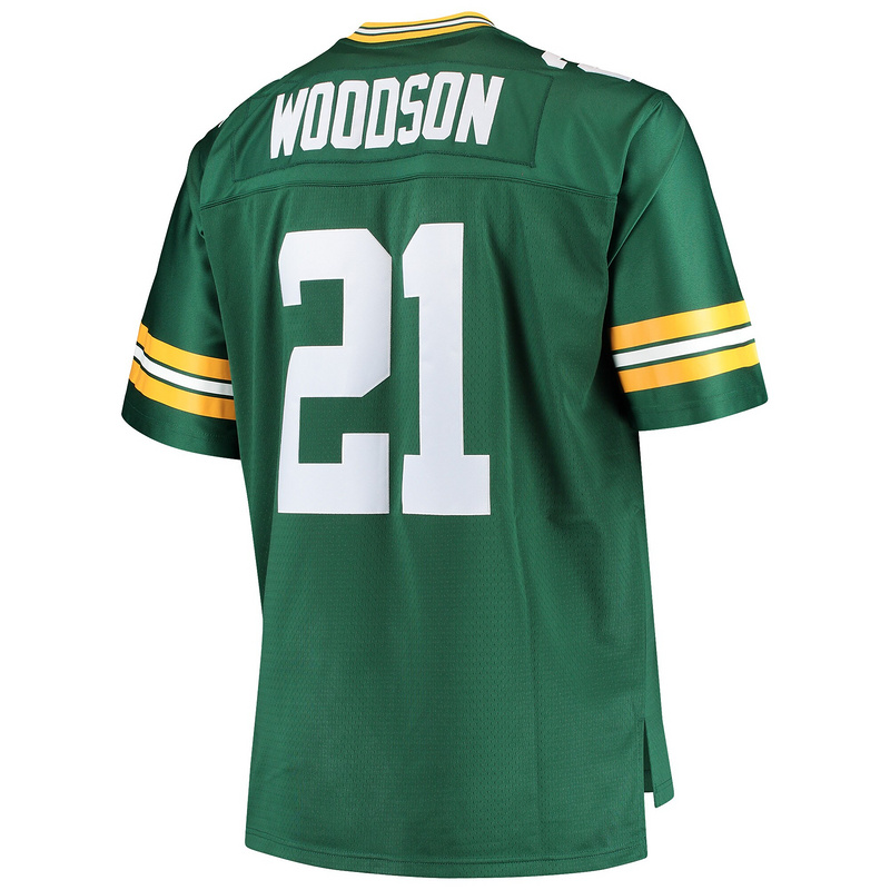 Men's Charles Woodson Mitchell & Ness Green Big & Tall 2010 Retired Player Replica Jersey