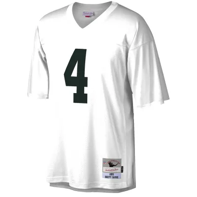 Men's Green Bay Packers Brett Favre Mitchell & Ness White Legacy Replica Jersey 01