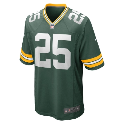 Men's Green Bay Packers Keisean Nixon Nike Green Game Player Jersey 01