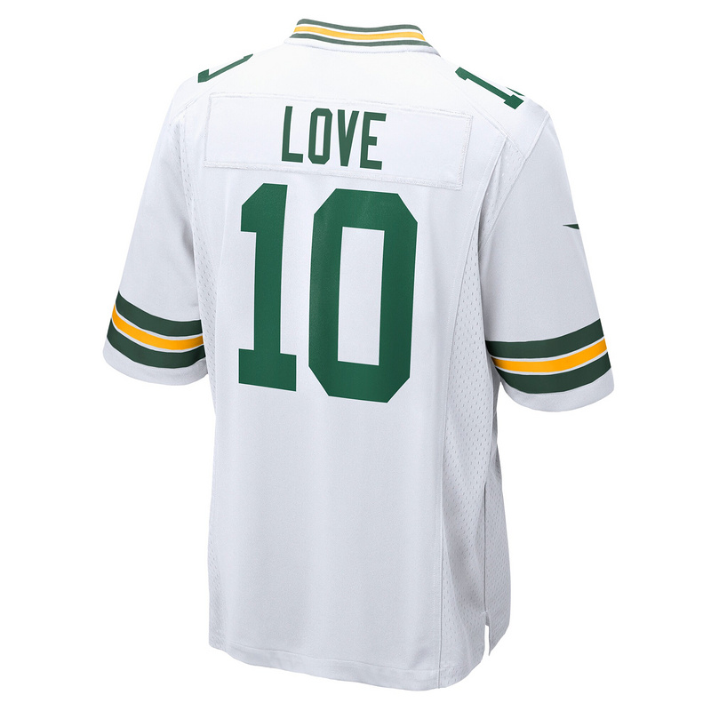 Men's Green Bay Packers Jordan Love Nike White Game Jersey