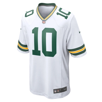 Men's Green Bay Packers Jordan Love Nike White Game Jersey 01