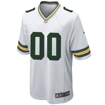 Men's Green Bay Packers Nike White Custom Game Jersey 01