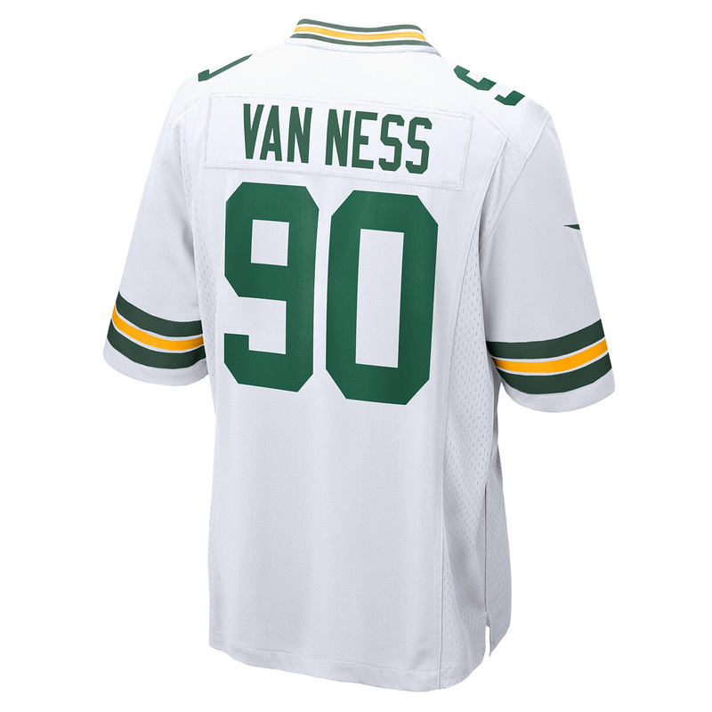 Men's Green Bay Packers Lukas Van Ness Nike White Game Jersey
