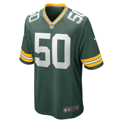 Men's Green Bay Packers Zach Tom Nike Green Game Player Jersey 01