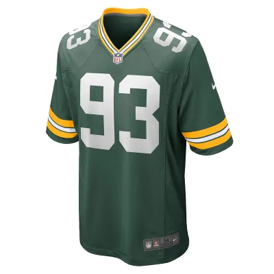 Men's Green Bay Packers T.J. Slaton Nike Green Game Jersey 01