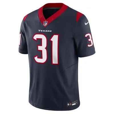 Men's Houston Texans Dameon Pierce Nike Navy Vapor F.U.S.E. Limited Jersey 01