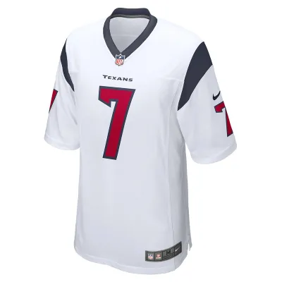 Men's Houston Texans CJ Stroud Nike White 2023 NFL Draft First Round Pick Game Jersey 01