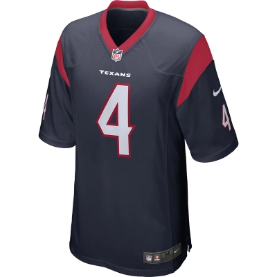 Men's Houston Texans Deshaun Watson Nike Navy Game Jersey 01