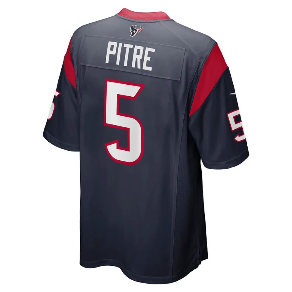 Men's Houston Texans Jalen Pitre Nike Navy Game Player Jersey