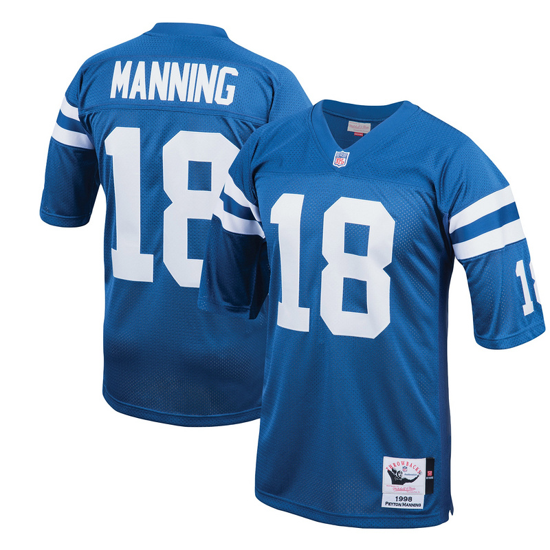 Men's 1998 Peyton Manning Mitchell & Ness Royal Authentic Throwback Retired Player Jersey