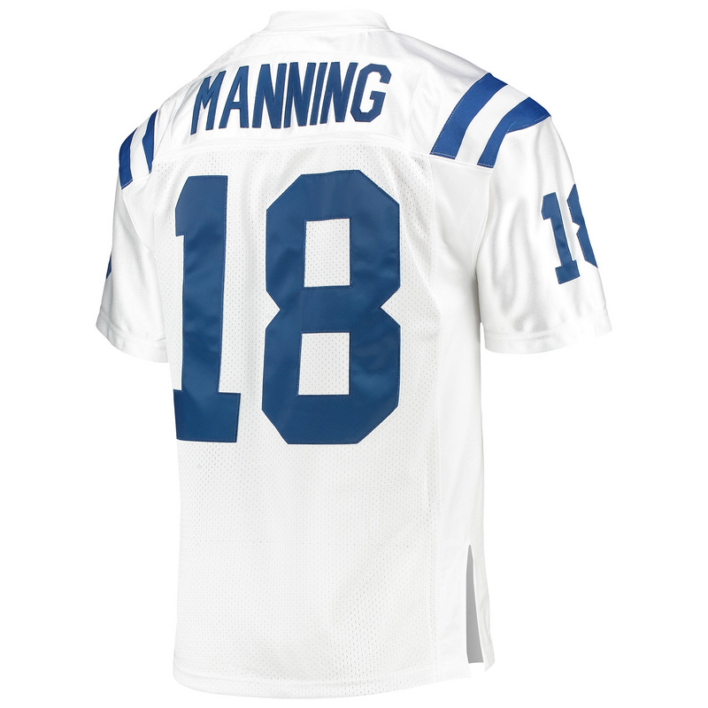 Men's 2006 Peyton Manning Mitchell & Ness White Authentic Throwback Retired Player Jersey